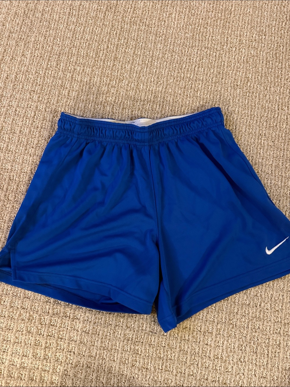 Women’s Nike Dri Fit blue soccer flag football athletic shorts sz small